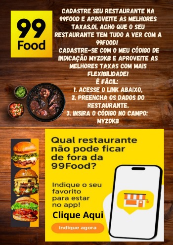 CADASTRO 99 FOOD 